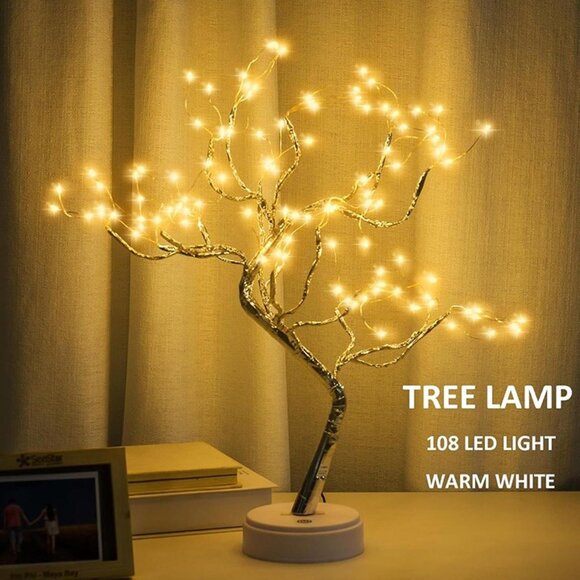 NEW 20" 108 LED Tabletop Bonsai Tree Light, DIY Artificial Tree Lamp - Picture 5 of 8